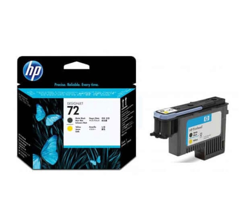 هد پلاتر مشکی مات و زرد اچ پی HP 72