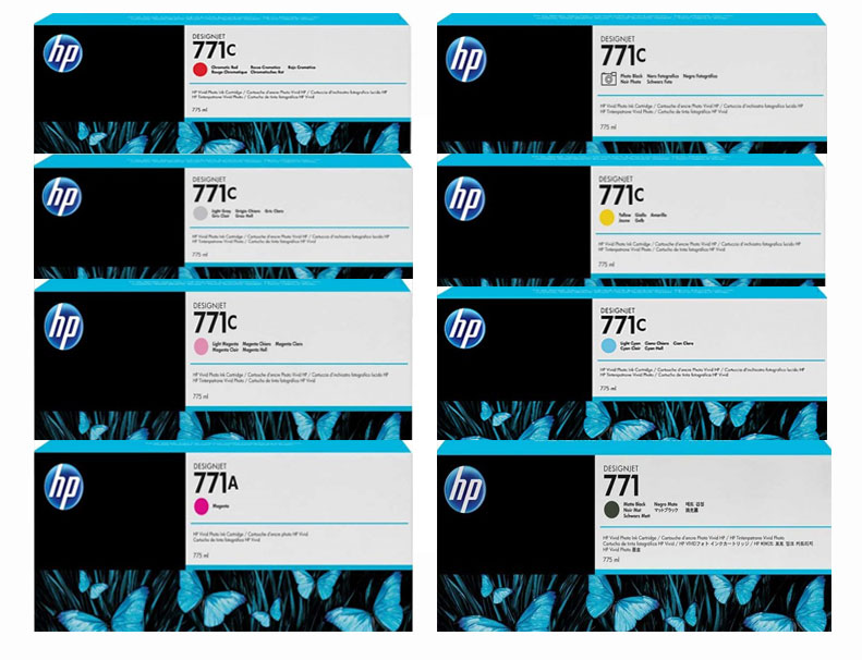 ست کامل کارتریج پلاتر اچ پی 771 HP
