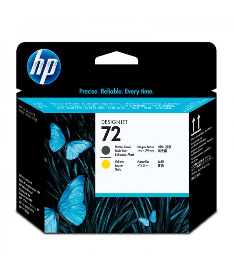هد رفرش پلاترمشکی و زرد اچ پی HP 72