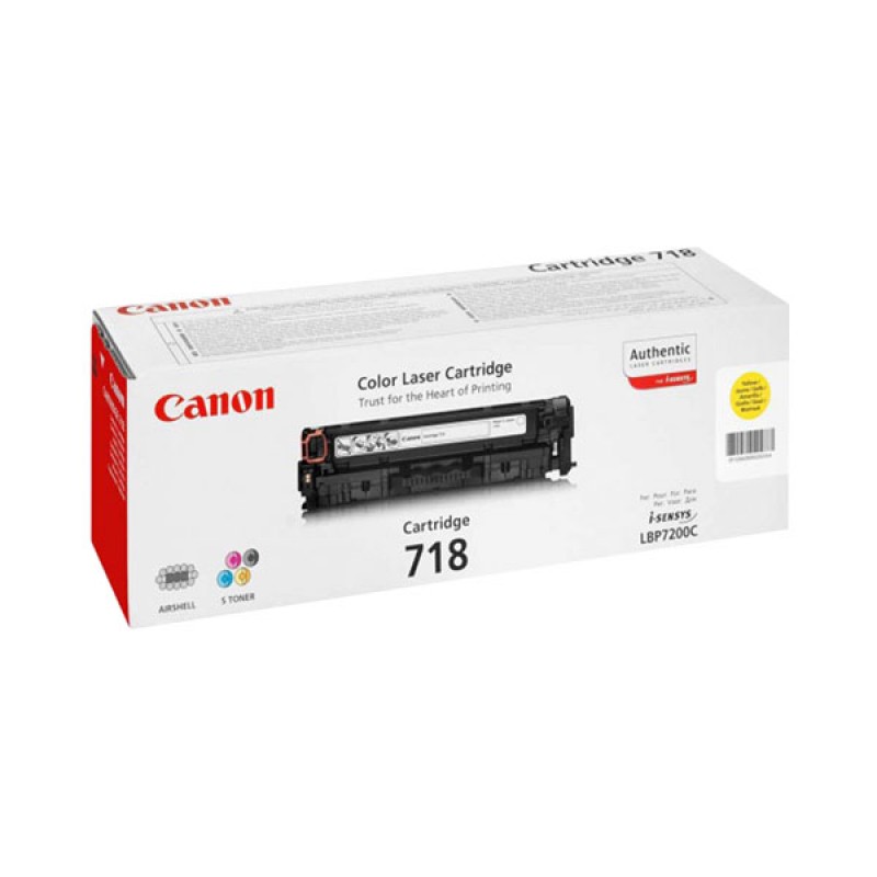 کارتریج تونر لیزری  زرد کانن  Canon 718