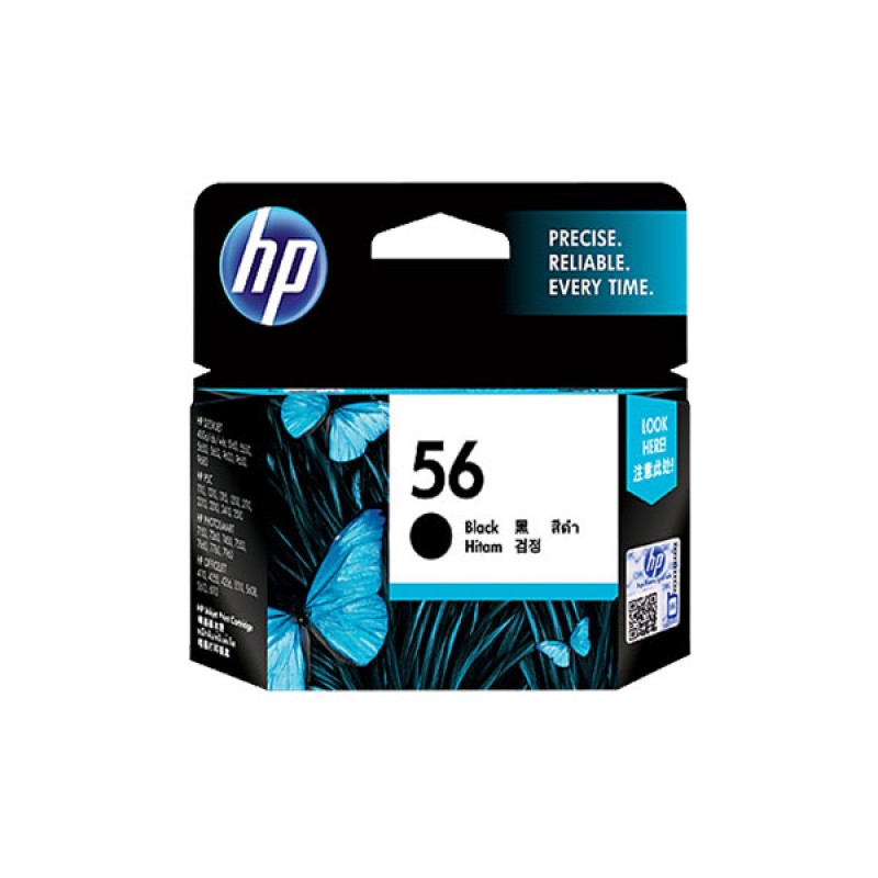 کارتریج hp 56  مشکی اورجینال و طرح