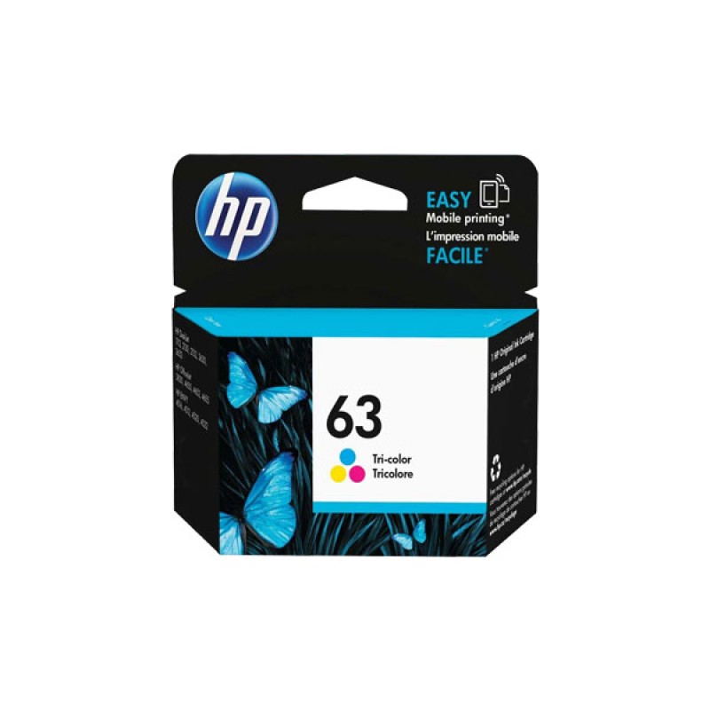 کارتریج جوهرافشان  رنگی اچ پی HP 63