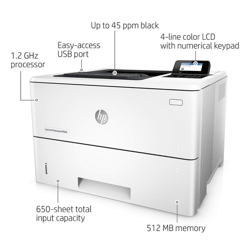 پرینتر لیزری اچ پی مدل HP Enterprise M506n