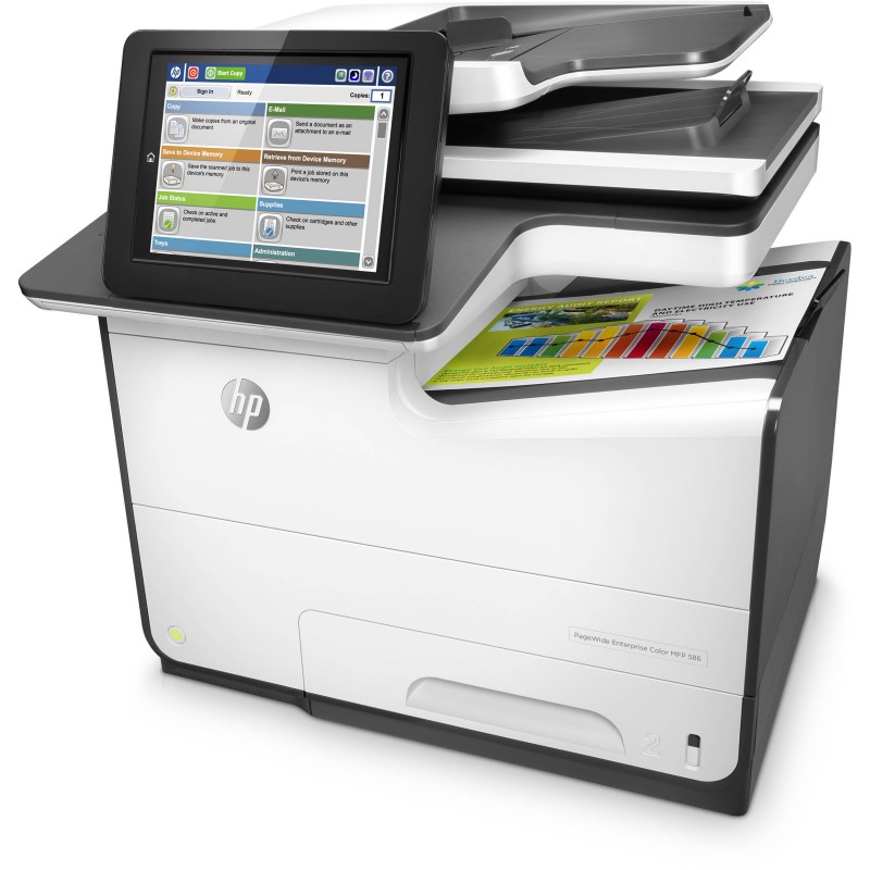 پرینتر جوهر افشان چند کاره رنگی  MFP 586 dn اچ پی HP