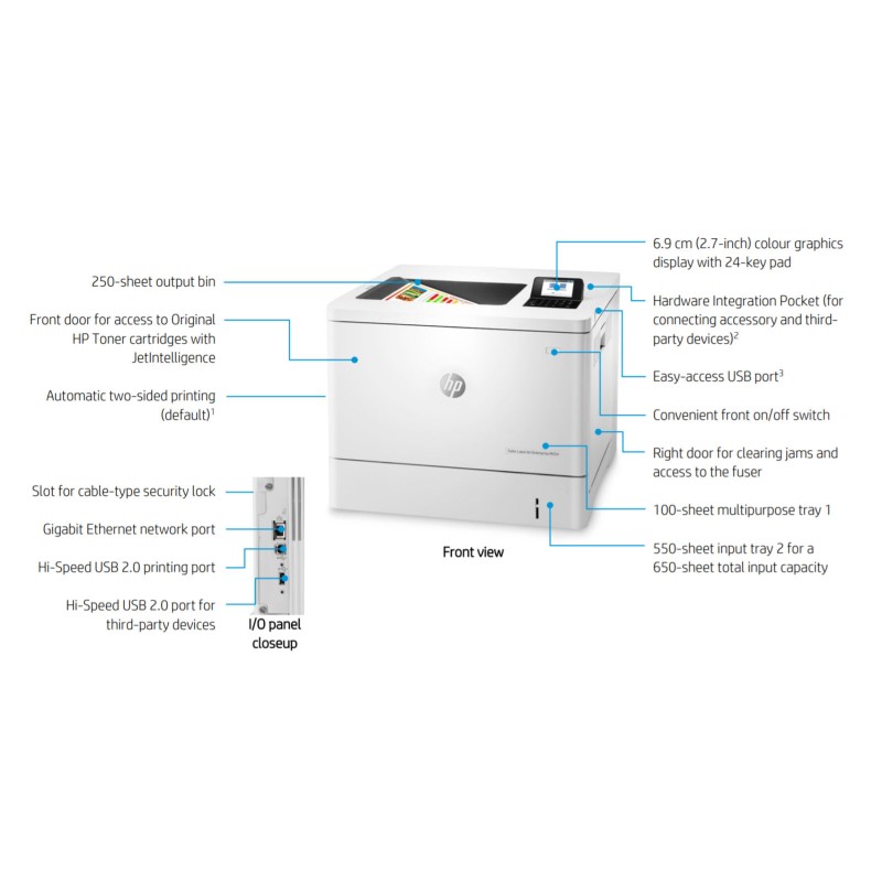 پرینتر لیزری رنگی اچ‌پی مدل HP M554dn