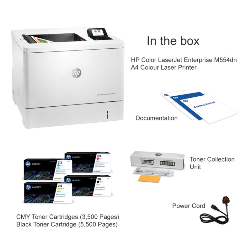 پرینتر لیزری رنگی اچ‌پی مدل HP M554dn