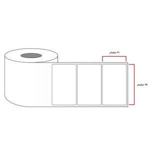 لیبل کاغذی 40x75 میلیمتری تک ردیفه