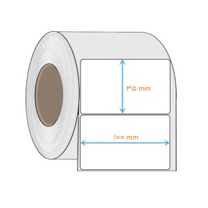 لیبل کاغذی تک ردیفه 35×100