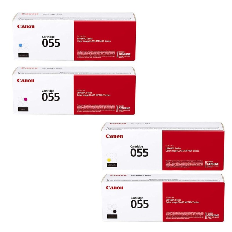 کارتریج CANON 055 ست چهاررنگ کانن اورجینال طرح شرکتی