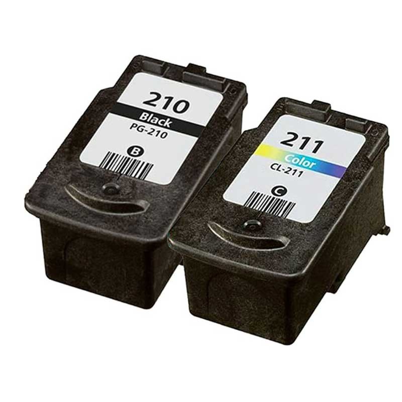 بسته دوتایی کارتریج کانن pg-210 و Canon cl-211