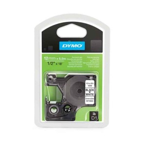 لیبل دایمو DYMO سفید چاپ مشکی 12MM × 5.5M کد 16959